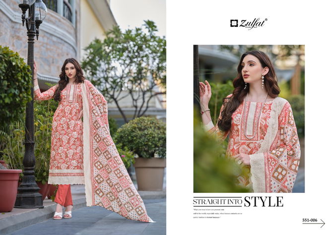 Farhana Vol 7 By Zulfat Pakistani Printed Pure Cotton Dress Material Wholesale Shop In Surat